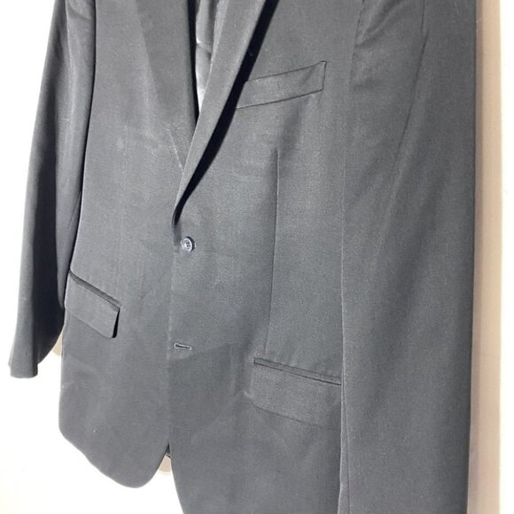Bellissimo Black Pure New Wool Blazer Suit Jacket 46L - Picture 6 of 8